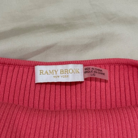 Ramy Brook Chantalle Halter Cutout Dress in Punch, size large - Picture 5 of 5